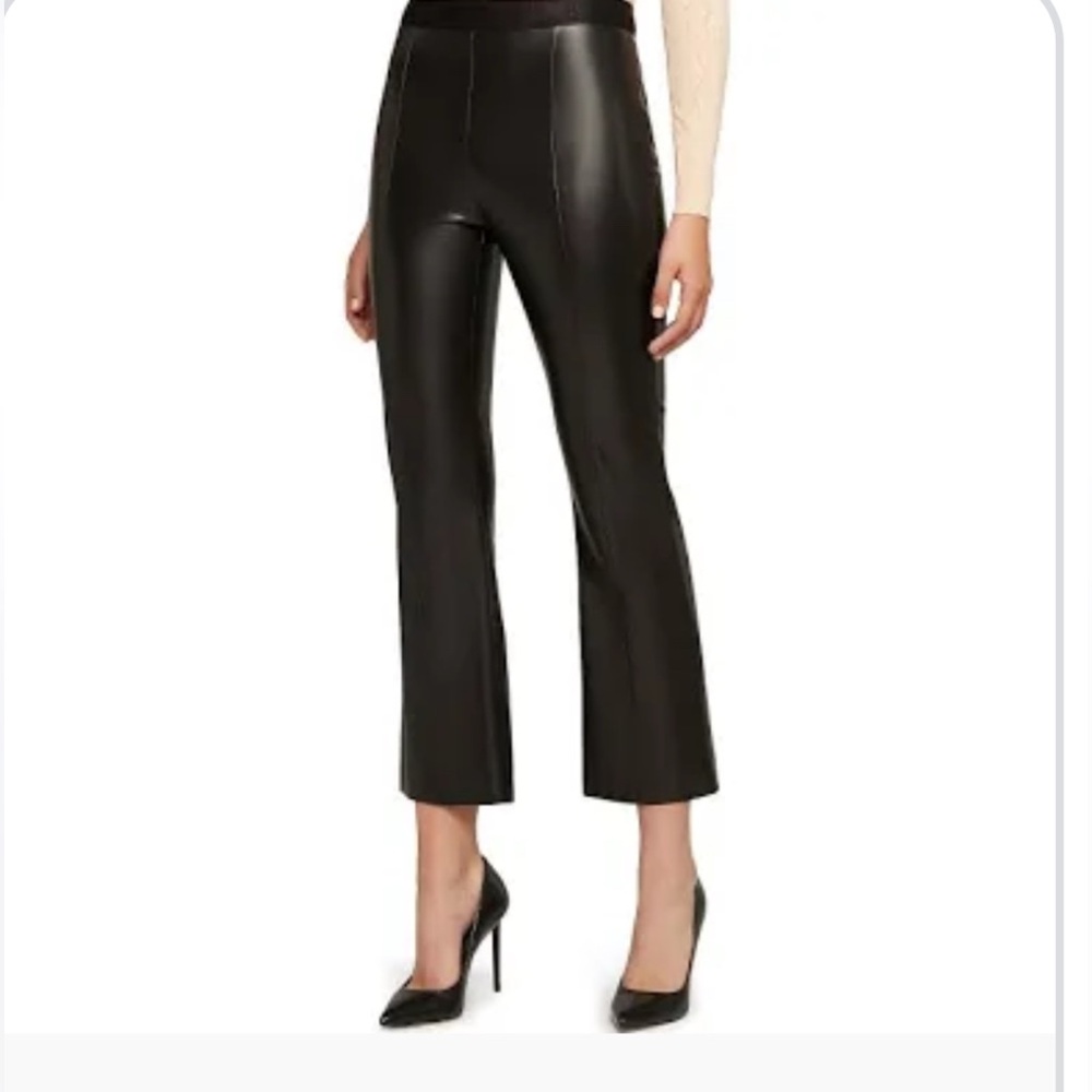 Wolford Jenna slightly cropped leather trousers size 38